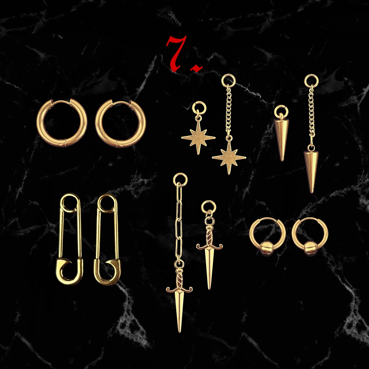 Build-Your-Own Hoops (Gold Plated) - Misc Earrings - While Odin Sleeps
